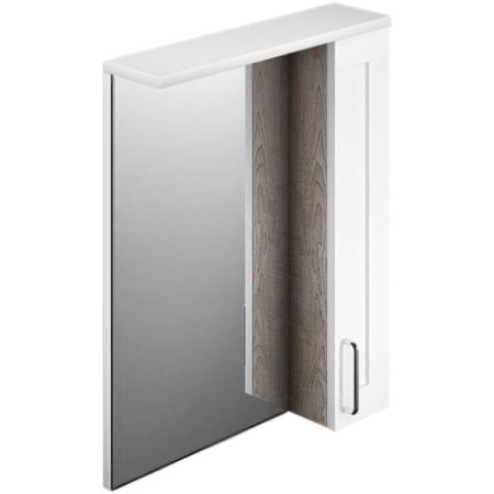 Зеркало со шкафом Iddis Sena 60 с подсветкой Белый Светлое дерево, артикул SEN6000i99