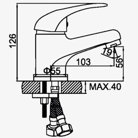 Смеситель для раковины D-Lin D110409, хром, артикул D110409