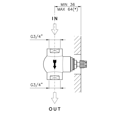Внутренняя часть, Nicolazzi, назначение-для запорного вентиля, стандарт подвода воды-3/4", артикул 4911