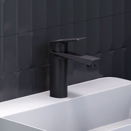 400210300 Merkur смеситель для умывальника, чёрный, артикул 400210300