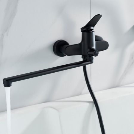 Смеситель для ванны Shevanik S6222H, черный, артикул S6222H