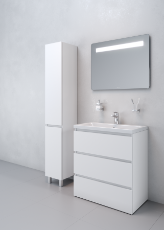 M91FSX0752WG GEM S, База под раковину, напольная, 75 см, 3 ящика, белый глянец, артикул M91FSX0752WG