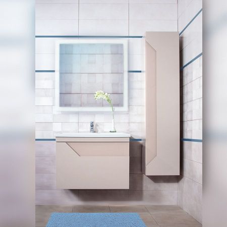 Комплект мебели для ванной Бриклаер БРАЙТОН 80B, бежевый, артикул БРАЙТОН 80B