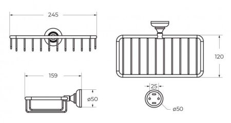 Мыльница подвесная CEZARES APHRODITE-SODD, артикул APHRODITE-SODD-02