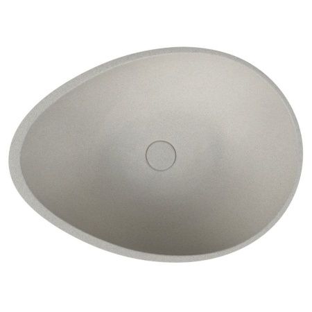 Раковина-чаша PUNC из искусственного камня, со сливом, 53x39см, на столешницу, белый песчаник, Sapho Раковина-чаша PUNC из искусственного камня, со сливом, 53x39см, на столешницу, белый песчаник, Sapho