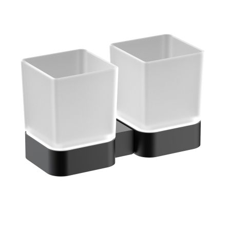 Стакан для зубных щеток двойной Timo Selene 14034/03 черный, артикул 14034/03