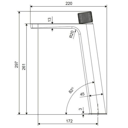 Смеситель для умывальника EXCELLENT Krotos AREX.8002CR (хром), артикул AREX.8002CR
