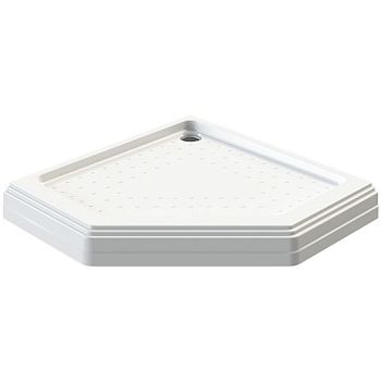 Акриловый поддон со сливом (хром) к душевому ограждению "Санторо 110" (1-11-2-0-0-130)