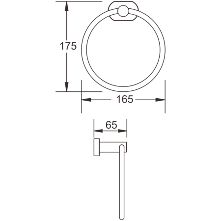Кольцо для полотенец BELZ B90104, черный, артикул B90104