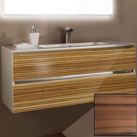 Тумба с раковиной SanVit Кубэ-2 90 kkube2090 с фактурой под дерево подвесная Зебрано, артикул kkube2090