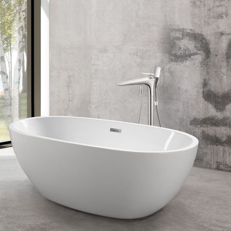 Смеситель для ванны напольный VTF-102CH однорычажный, хром, артикул VTF-102CH