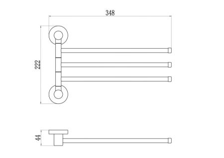 Полотенцедержатель Savol S-005603C, матовое золото, артикул S-005603C