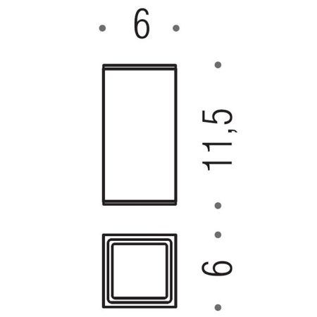 Colombo Look/MiniQ Настольный стакан, цвет: хром/стекло, артикул B1643.CR