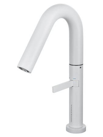 Смеситель для раковины высокий WONZON & WOGHAND, Белый матовый (WW-6068-MW), артикул WW-6068-MW