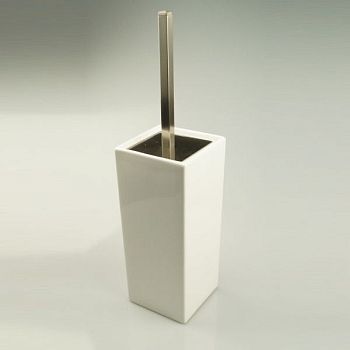 Stil Haus Urania, настенный керамический ёрш, цвет никель сатин - белая керамика