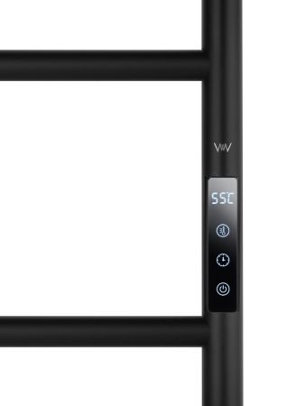 Полотенцесушитель электрический WONZON & WOGHAND WISMAR, Черный (WW-AL202-MB), артикул WW-AL202-MB