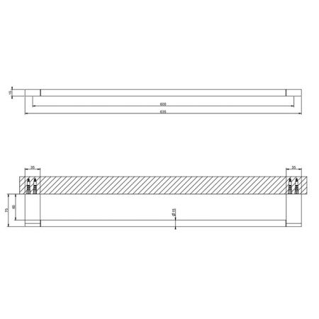 GESSI Origini Полотенцедержатель, 60 см, цвет Finox Brushed Nickel, артикул 66504#149