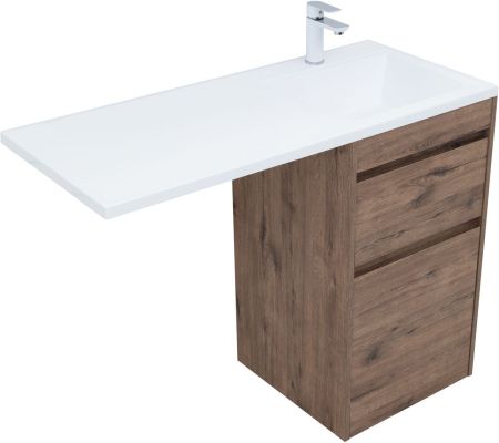Тумба под раковину Aquanet Токио 48 дуб веллингтон (напольная 2 ящика), артикул 00333647