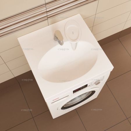 Раковина над стиральной машиной "Луна 600*90*600"  ш/в/гл с кронштейнами