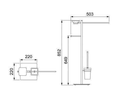 Напольная стойка Timo Selene 10085/00 Хром, артикул 10085/00