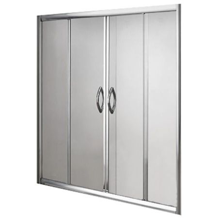 Шторка на ванну Gemy New Rockcoco 180х140 профиль Белый стекло прозрачное, артикул S30193D