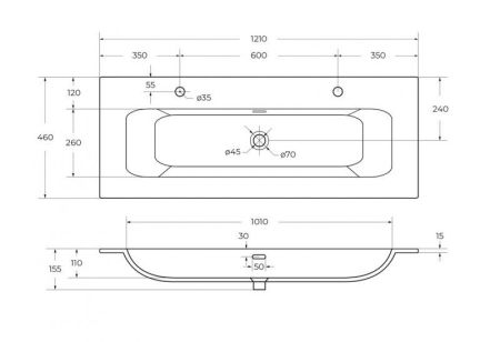 DUET-N База под раковину подвесная с двумя выкатными ящиками, Зеленый жемчужный, 800x457x500, DUET-N-800-2C-SO-VPR-P, артикул DUET-N-800-2C-SO-VPR-P