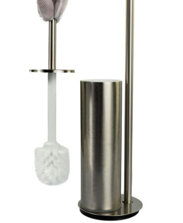 Stil Haus Medea, стойка h62 см: бумагодержатель/ерш металлический, цвет никель сатин, артикул ME20(36)