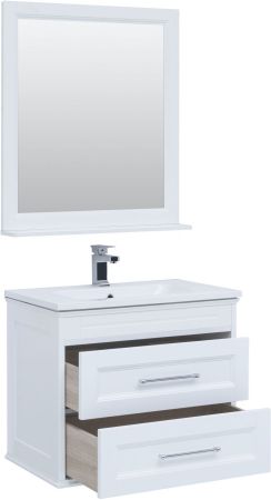 Комплект мебели для ванной Aquanet Бостон М 80 белый матовый, артикул 00210630