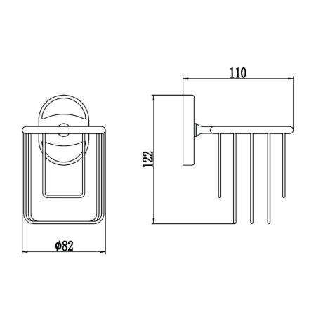 Держатель для освежителя воздуха Savol S-007033-1, хром, артикул S-007033-1