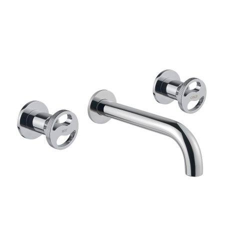REVERSA Смеситель для раковины скрытого монтажа настенный, излив L19 см., хром, артикул 28195