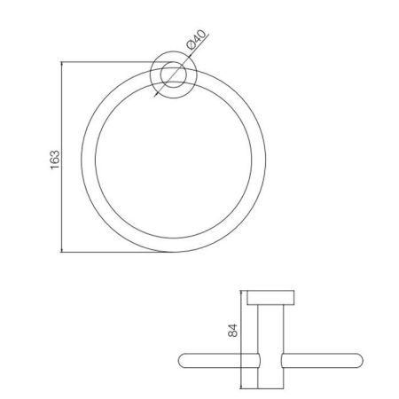 Fima Carlo Frattini Rotola Полотенцедержатель-кольцо, цвет: чёрный матовый, артикул F6002/1NS