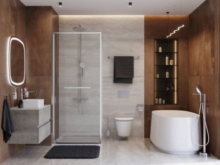 LUX-A-FS-1-90-C-CR Душевой уголок, артикул LUX-A-FS-1-90-C-CR