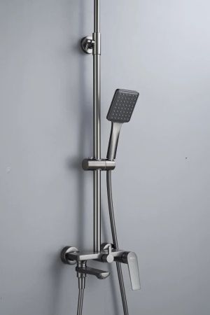 Душевая система Knotlor KN-62/GM, вороненая сталь, артикул KN-62/GM