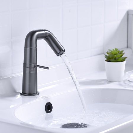 Смеситель для раковины Haiba HB10813-3, пепельный, артикул HB10813-3