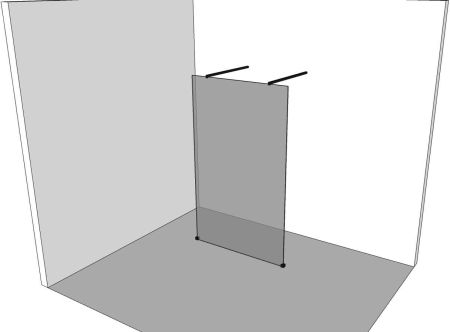 Душевая перегородка Allen Brau Infinity 2 120 3.21045.BBA черный браш, артикул 3.21045.BBA