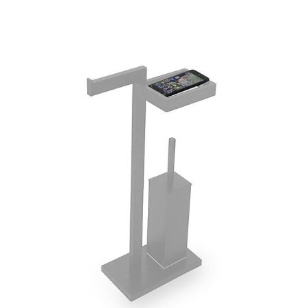 3SC SK Стойка напольная, с держателем тб, полочкой и ёршиком,цвет: белый матовый