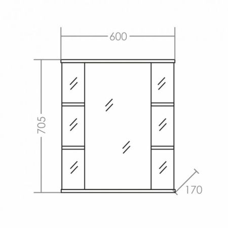 Зеркало "Герда-600" фацет, артикул 101041