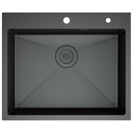 Кухонная мойка D&K нержавеющая сталь графит (DKS604506), артикул DKS604506
