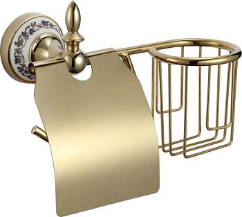 Держатель для туалетной бумаги и освежителя Savol S-L06851B, золото