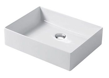 Disegno ceramica Slim, накладная прямоугольная раковина 50х38хh12 см, цвет beaver