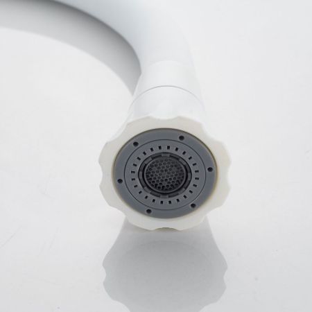 Смеситель для кухни с гибким изливом Raffine F303C-1, белый