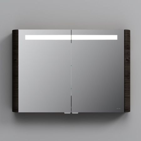 M30MCX1001TF Sensation, зеркало, зеркальный шкаф, 100 см, с подсветкой, табачный дуб, текстурированн