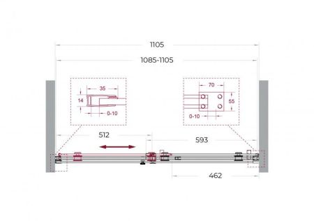 SOFT_CLOSE-2-BF-1-180-C-GM Душевая дверь, артикул SOFT_CLOSE-2-BF-1-180-C-GM