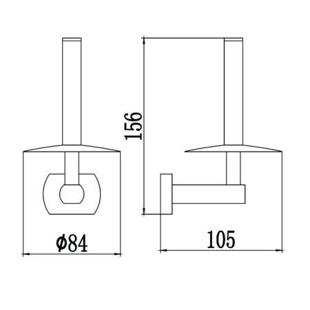 Держатель для туалетной бумаги Savol S-009952-1, хром, артикул S-009952-1