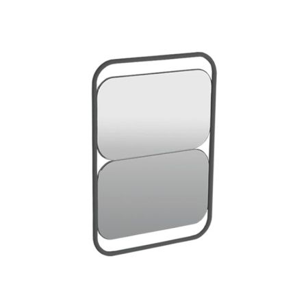 SIMAS WAVE Зеркало настенное из 2 прямоугольных зеркал 30х70 см,цвет рамы черный матовый