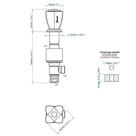 THG PETALE DE CRISTAL ROUGE Вентиль смесителя для раковины, цвет хром, артикул U6C-A02-35