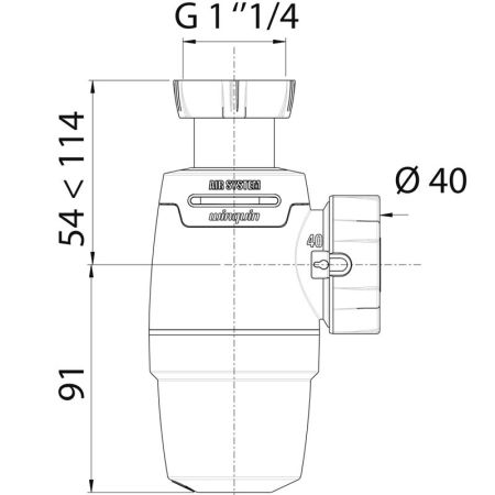 Сифон для раковины Wirquin Neo Air 30987069 Белый, артикул 30987069