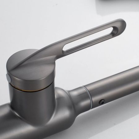 Смеситель для кухни Raffine F103T, оружейная сталь