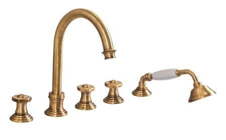 Смеситель на борт ванны с ручным  душем CEZARES APHRODITE-BVD, артикул APHRODITE-BVD-01-Sw