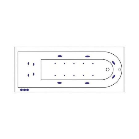 Ванна ACTIMA Aurum Slim 170x70 "LUX" (хром)